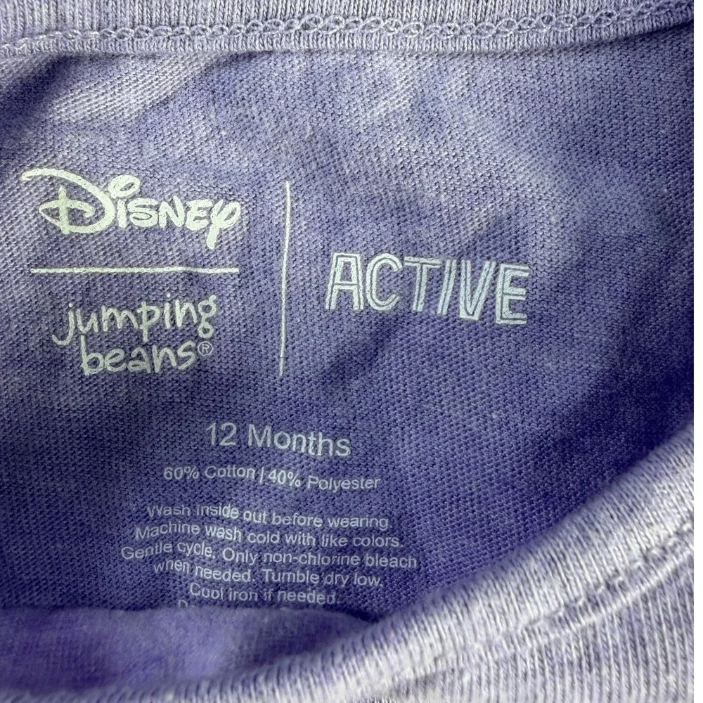 Disney Jumping Beans Ariel Tank Top Swim Club Graphic Purple 12 M Cotton Blend